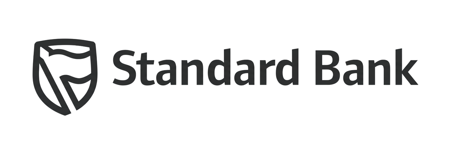 The official logo for Standard Bank South Africa, featuring the dark grey shield emblem and text on a white background.